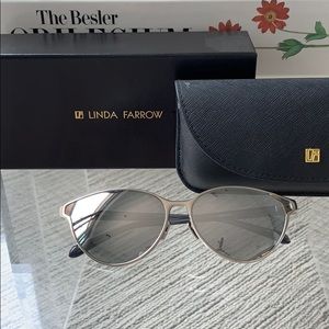 Linda Farrow Mirrored Cat Eye Sunnies